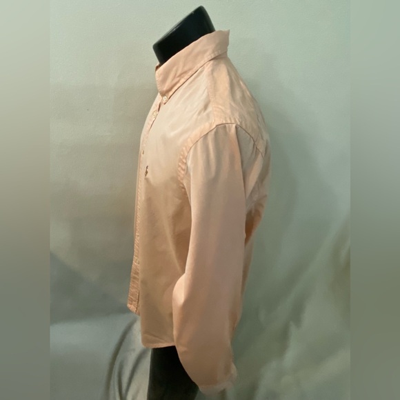 Polo Ralph Lauren Shirt Mens 15.5x32/33 Classic Fit Peach Long Sleeve Flesh Pony - Picture 2 of 9